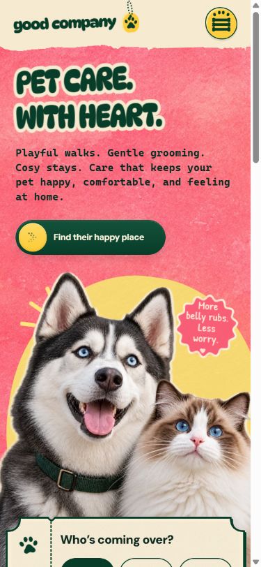 Good Company: pet care on mobile