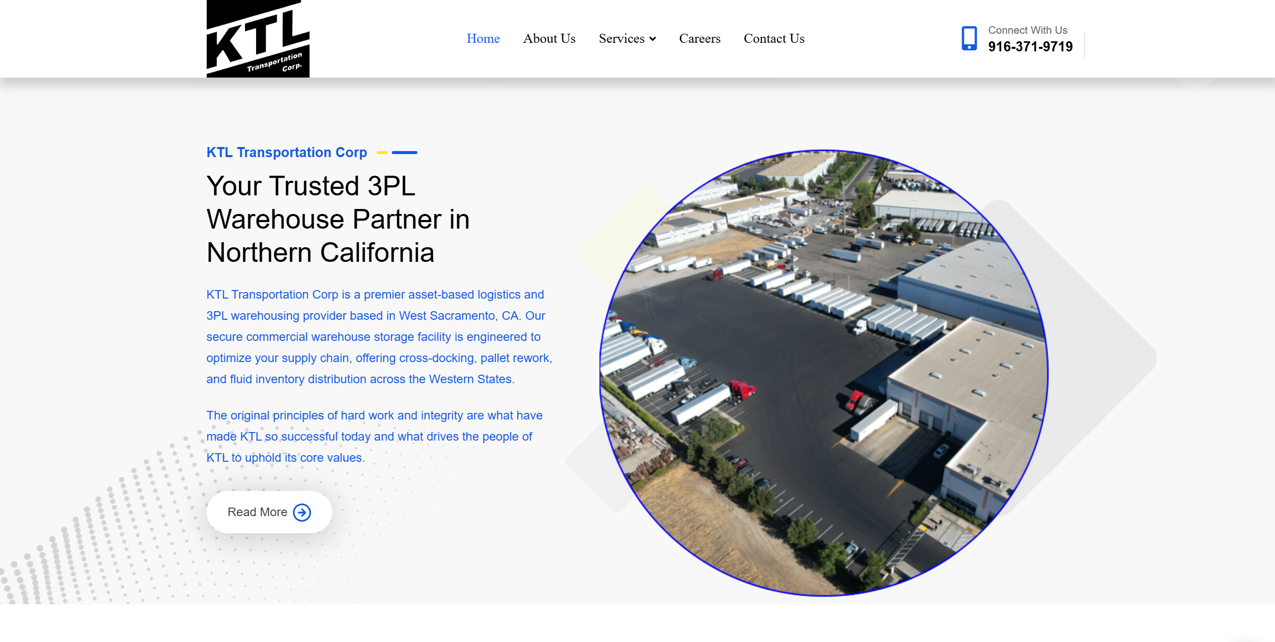 KTL warehouse introduction and aerial facility photograph