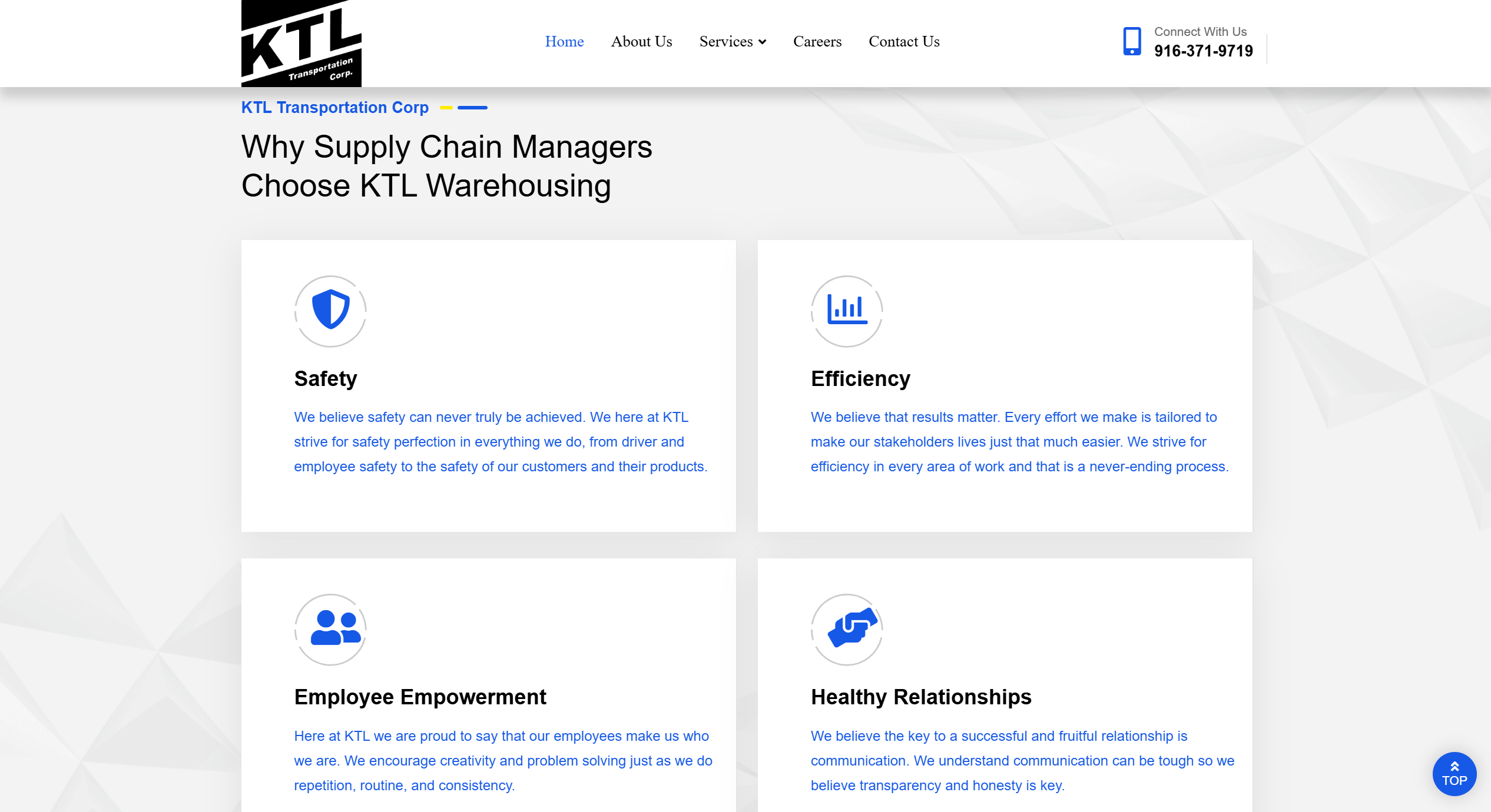 KTL values grid including safety and efficiency